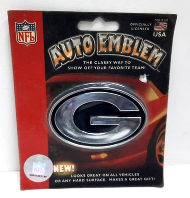 绿湾包装工队 NFL 汽车徽章 ProMark 美国全新未拆封旧货 — 第 1/4 张图片