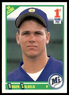 1990 Score Roger Salkeld Rookie Seattle Mariners #674 - Image 1 of 2