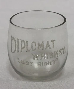 DIPLOMAT WHISKEY JUST RIGHT SHOT GLASS BARREL SHAPE EARLY PRE PROHIBITION Old - Picture 1 of 4