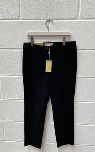 Michael Kors Women's Miranda Mid-Rise Trousers Black KWY001 NG KH - Picture 1 of 5