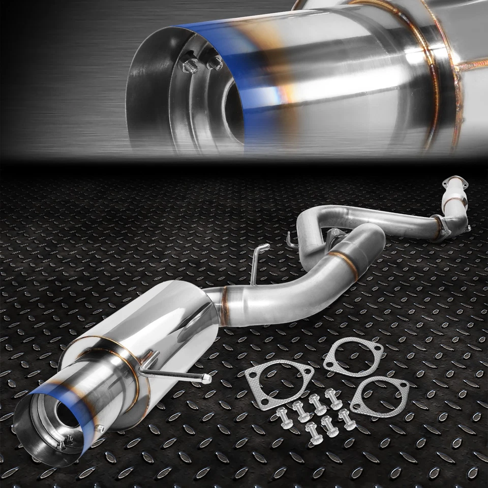 ESCAPE TRASERO GATO 4" PUNTA QUEMADA SILENCIADOR PARA 00-05 MITSUBISHI ECLIPSE 3G V6 GT/GTS Foto 1 de 4