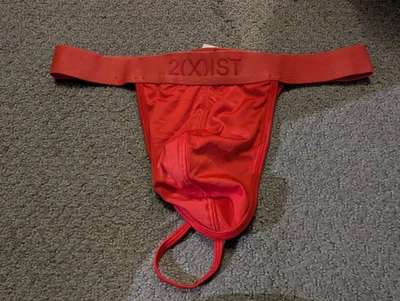 2(x)ist mens thong red nylon size small - Image 1 of 3