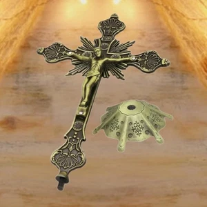 Standing Crucifix, Jesus on The Cross Statue Prayerful - Picture 1 of 7