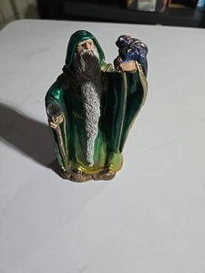 Windstone Editions Pena 1986 Vintage Wizard Green Merlin Dragon 7" Crystal Staff - Bild 1 von 20