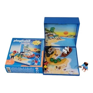 Playmobil Micro 4331 Pirate Ship Island Mini Playset Complete Rare  - Picture 1 of 14