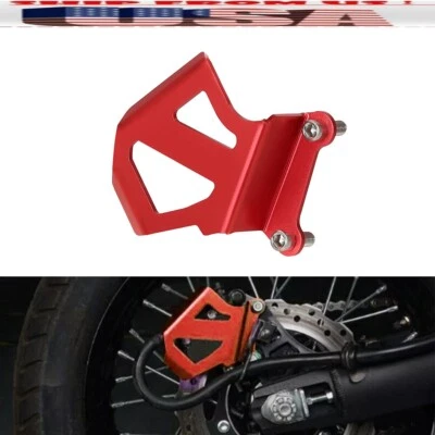 US RED Rear Brake Caliper Cover Guard Protector For 2008-2025 Kawasaki KLR650 — 第 1/4 张图片