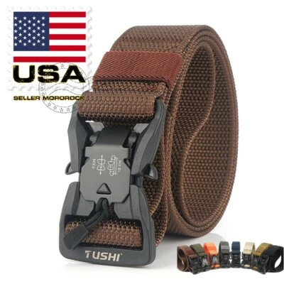 Cinturón táctico magnético 8 colores hebilla de liberación rápida nailon ajustable a la moda  Foto 1 de 4