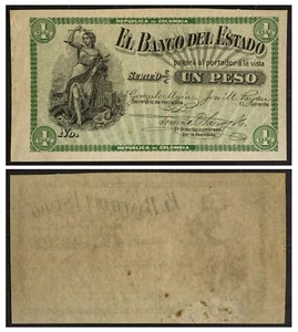 Colombia. El Banco Del Estado 1900 Uniface P-S504e AU-UNC - Picture 1 of 3