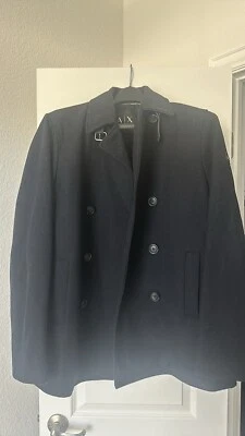 Armani Exchange Dark navy  Wool Peacoat L large - Image 1 of 4