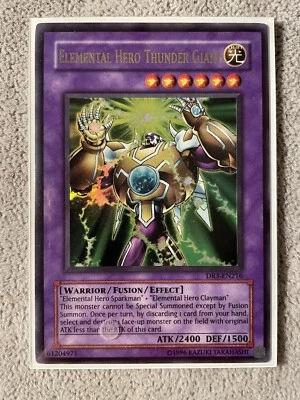 Yugioh! Elemental Hero Thunder Giant DR3-EN216 VLP/NM Ultra Rare Cheap!! - Image 1 of 2
