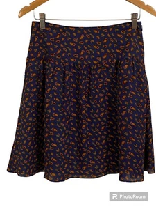 J. McLaughlin Womens Size 0 100% Silk Paisley Skirt above Knee Flounce - Picture 1 of 5