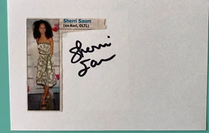 Sherri Saum Signed Index Card 4”X6” TV One Life to Live Sunset Beach The Fosters - Picture 1 of 1