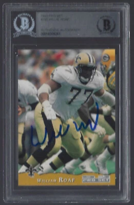 1993 Pro Set Football #293 Willie Roaf Beckett BGS Authentic Rookie RC Auto - Image 1 of 2