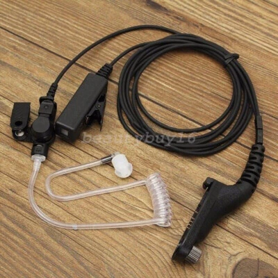 New Security Walkie Talkie PTT Headset Earpiece Mic Ear-Hook For Motorola Radio - Image 1 of 4