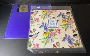 VTG Cape Shore Wrapping Paper Gift Wrap Lot (2) Flowers NISP Solid Purple Open - Picture 1 of 6