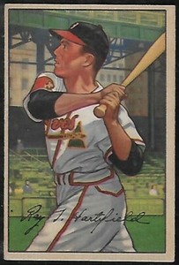 1952 Bowman #28 Roy Hartsfield Boston Braves Excellent to Mint!