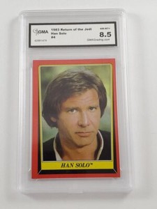 Han Solo 1983 Topps Return of the Jedi GMA Graded 8.5 NM-MT+ Card #4