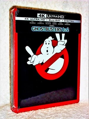 Ghostbusters / Ghostbusters 2 (4K/Blu-ray, 2023, STEELBOOK) comedy Bill Murray  - Image 1 of 4