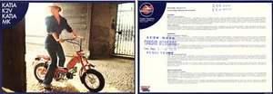 Brochure CICLOMOTORI Moto Motorini Garelli KATIA K2V MK-Timbro Rivenditore 1975 - Bild 1 von 3