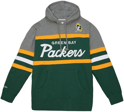 MITCHELL & NESS Green Bay Packers Mitchell and Ness Head Coach Pullover Hoodie Stitched
