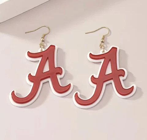 Alabama Crimson Tide Earrings & Bonus! Cover