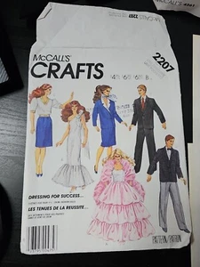 Muster zum Herstellen 11 1/2" Barbie & 12" Ken Fashions - 5 Outfits - McCall's 2207-1985 - Bild 1 von 4