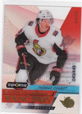 20/21 SYNERGY..THOMAS CHABOT..EXCEPTIONAL YOUNG STARS GOLD../449..#..SENATORS - Image 1 of 2