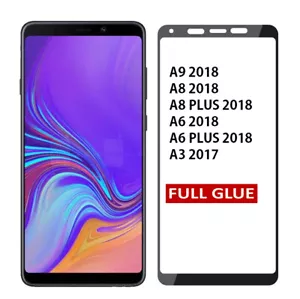 Full Glue Hartglas Displayschutzfolie Samsung Galaxy A3 A9 A8 A6 Plus 2018 - Bild 1 von 7