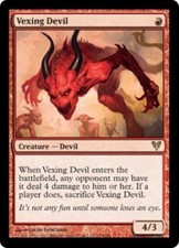 WOTC MtG Avacyn Restored Vexing Devil (R) EX