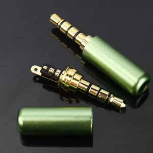3er-Pack Gold 4-polig 3,5 mm Stecker Reparatur Kopfhörer Buchse Stecker Audio Löten Grün Zum Selbermachen - Bild 1 von 1