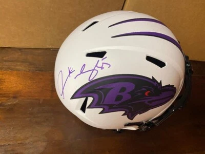 Derrick Mason Signed Baltimore Ravens Lunar Full Size Helmet - COA - Image 1 of 4