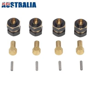 4Pack Brass Extended Hex Wheel Hubs Adapters for Axial SCX24 1/24 RC Crawler Car - Picture 1 of 7