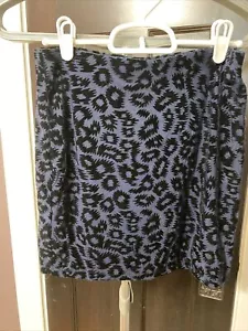Forever 21 Blue/Black Velour Skirt Size M New With Tags - Picture 1 of 4