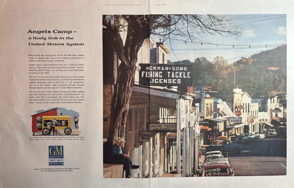 1956 General Motors Parts Sales United Motors System Angels Camp VTG Print Ad - Image 1 of 1