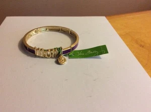 VERA BRADLEY Purple Flutterby MOM BANGLE Bracelet NWtag  $38 - Picture 1 of 3