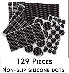 Furnigear Filz braun rutschfeste Möbelauflagen (129 Stück) Schreibtisch Tisch Bett Kommode - Bild 1 von 13