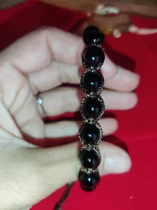 Bracciale Modello Tamashii In Tormalina Nera (Pietra Protettiva) - Foto 1 di 8