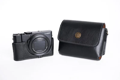 Genuine Real Leather Full Camera Case Bag Cover for Panasonic LX10 LX9 LX15 B - Image 1 of 4