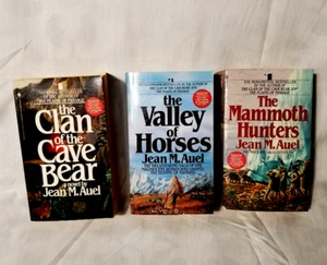 Jean M. Auel EARTH'S CHILDREN Series 3 Books Set Clan of Cave Bear Books 1-3 - Picture 1 of 9