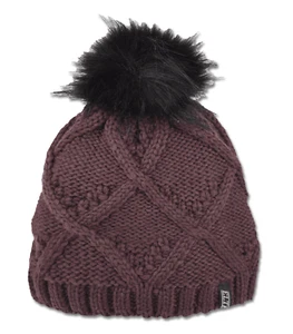 Waldhausen Mütze, Strickmütze, Wintermütze JOLLY toffee mit Bommel - Bild 1 von 1
