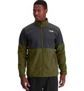 North Face Glacier Heavyweight Full Zip Jacket Forest Olive/Asphalt Grey M $140 - Picture 1 of 10