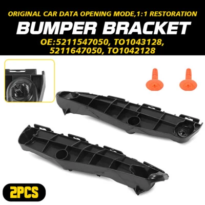 2 PIEZAS Soportes de guardabarros de parachoques viga de soporte delantera para Toyota Prius 2016-2022 K Foto 1 de 4