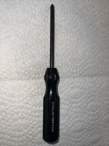 Vintage Stanley Screwdriver - #2 Phillips - Black Handle Made in USA - Picture 1 of 4