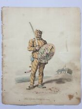 1804 Aquatint CHINESE SOLDIER OF INFANTRY Or Tiger of War. 10in x 12.50in  
