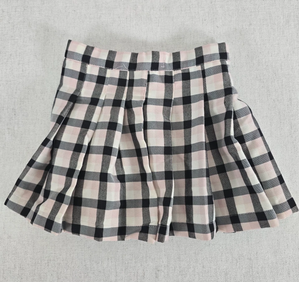 Minifalda plisada Jessica Simpson niñas talla 5/6 rosa gris a cuadros elástica Foto 1 de 4