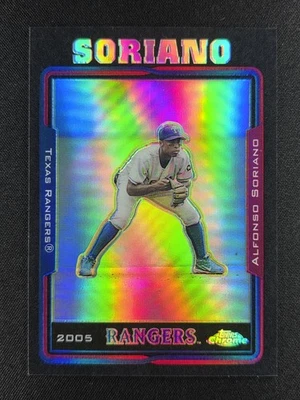Alfonso Soriano 2005 Topps Chrome черная переливающаяся карточка 135/225 #325 КУБИКИ РЕЙНДЖЕРОВ - Изображение 1 из 2