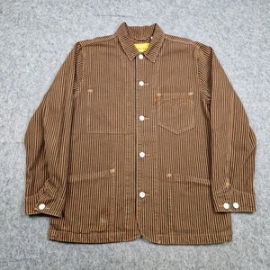 Levis Jacket Mens Medium Brown Engineered Chore Red Label Overcoat Workwear - Picture 1 of 10