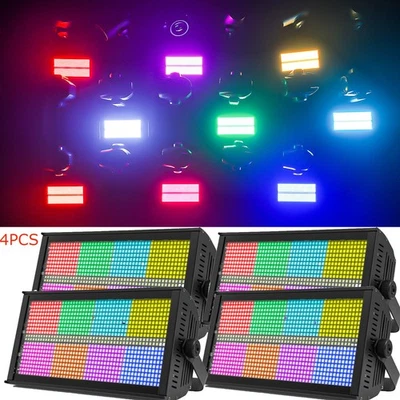 Luz de lavado de pared estroboscópica de 200 W 4 piezas DMX 8+8 960 LED RGBW flash escenario iluminación espectáculo Foto 1 de 4