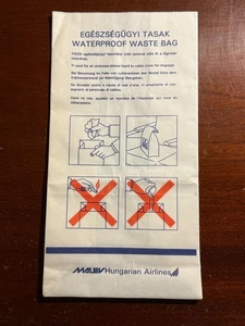 Malev Hungarian Airlines Vintage Airline Barf Bag Luftkrankheit Tasche Ephemera - Bild 1 von 2
