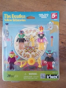 THE BEATLES K'NEX YELLOW SUBMARINE MODEL FIGURES AND INSTRUMENTS 4 FAB FOUR ! - Picture 1 of 4